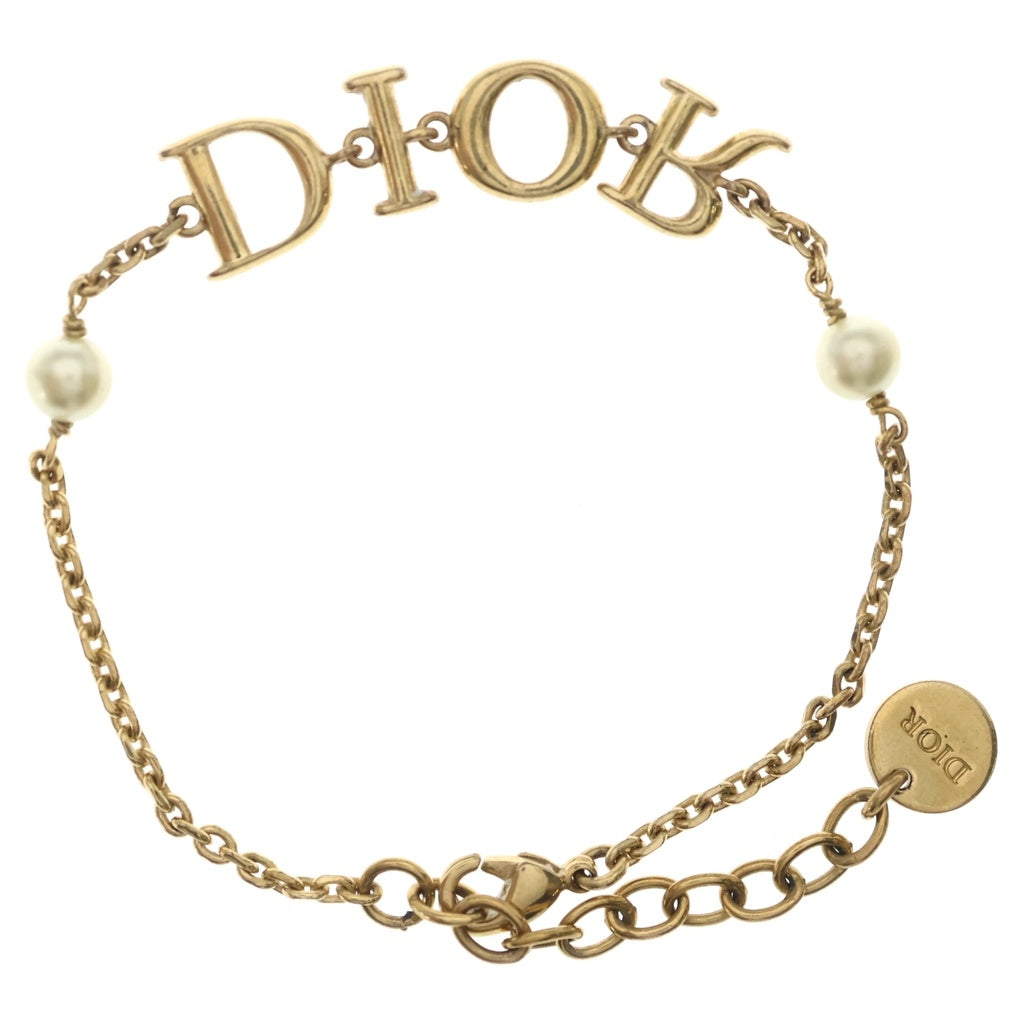 DIOR(ディオール) DIOR EVOLUTION ロゴブレスレット パール レディース ゴールド