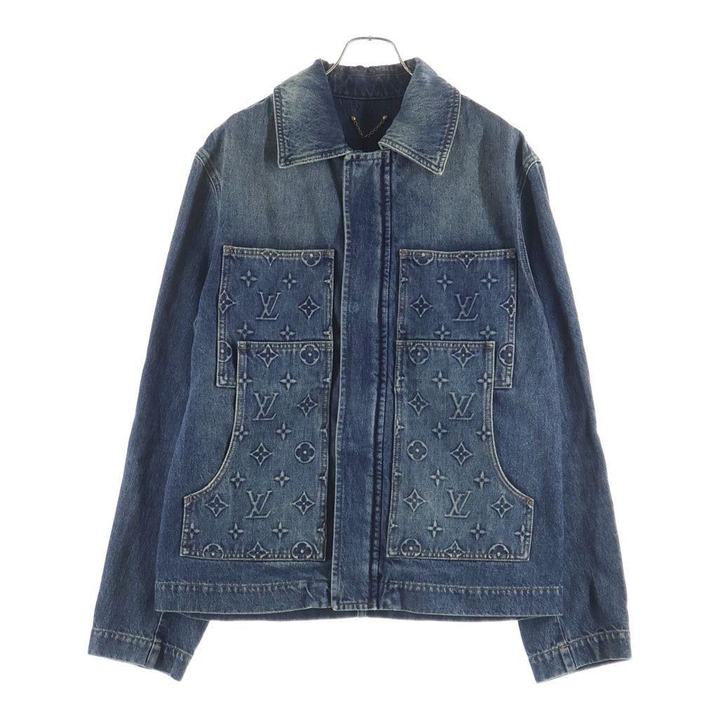 LOUIS VUITTON(ルイヴィトン) 23AW MONOGRAM DENIM WORKWEAR ZIPUP JACKET モノグラムデニム ワークウェア ジップアップジャケット インディゴ RM232Q Y38 HPA46W RM232Q Y38 HPA46W
