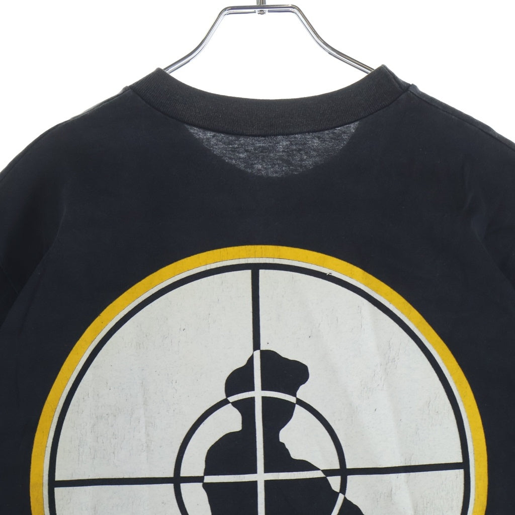 VINTAGE(ヴィンテージ) 90S VINTAGE PUBLIC ENEMY TARGET LOGO TEE JERZEES ヴィンテージ パブリックエナミー ターゲットロゴ 両面プリントTシャツ クルーネック半袖Tシャツ カットソー ブラック -