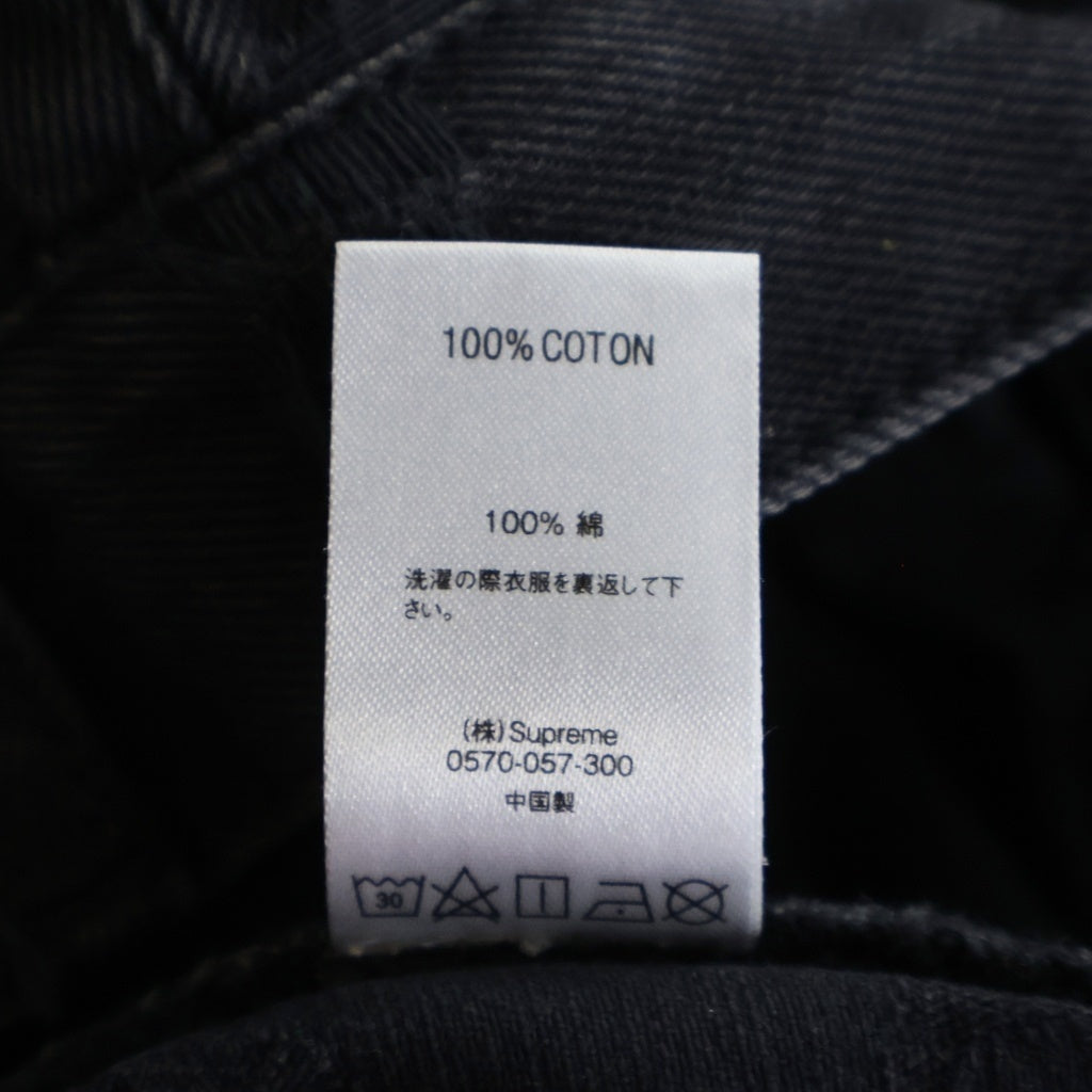 SUPREME(シュプリーム) 21SS Frayed Logos Regular Jean Black フレイド ロゴ レギュラー デニムパンツ ジーンズ ブラック -