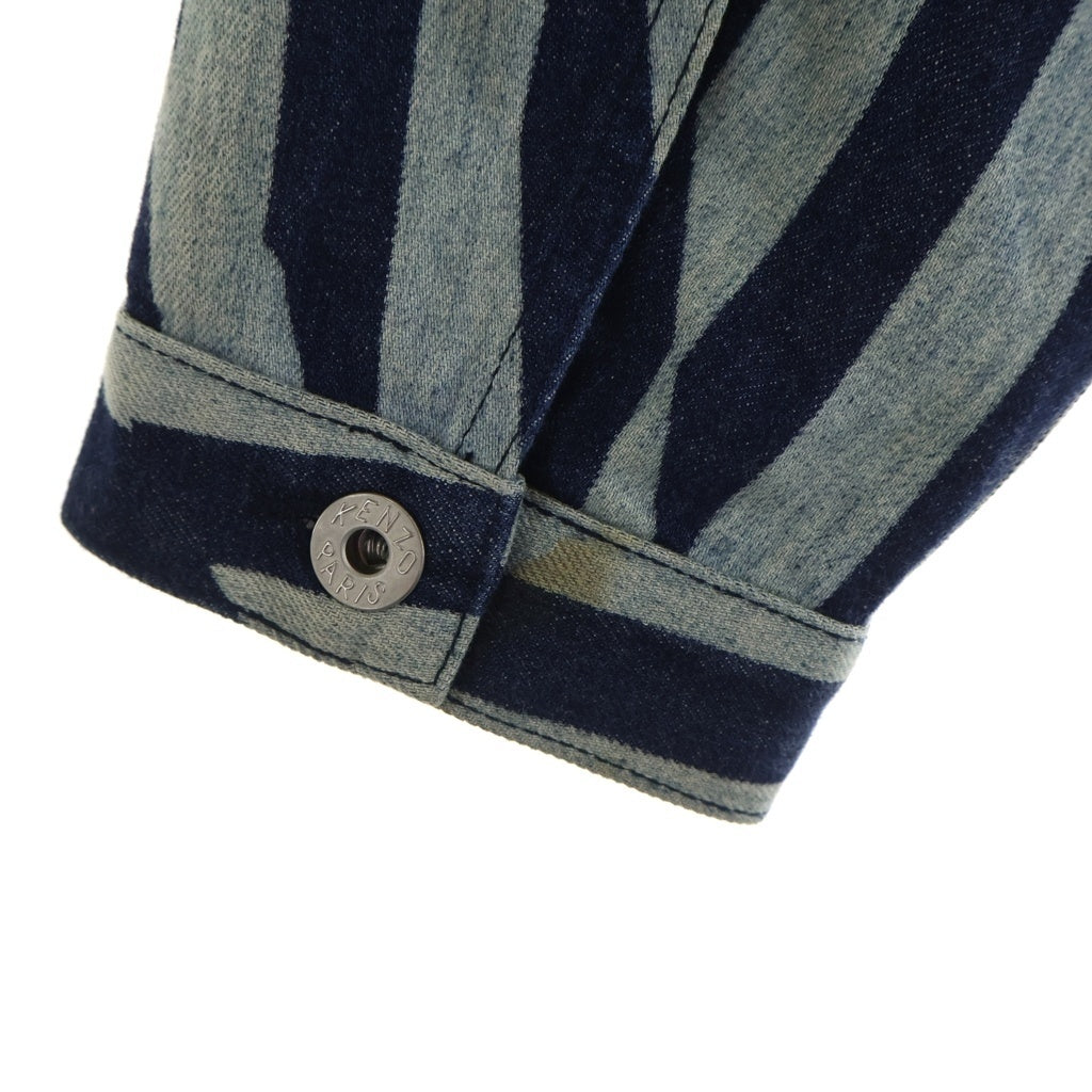 KENZO(ケンゾー) Dazzle Stripe Trucker Denim Jacket ダズルストライプトラッカーデニムジャケット ブルー FD65DV3026R1