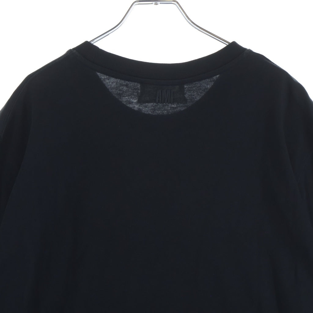 ami paris(アミパリス) T-Shirt ハートロゴ刺繍 半袖Tシャツ ブラック UTS004.726