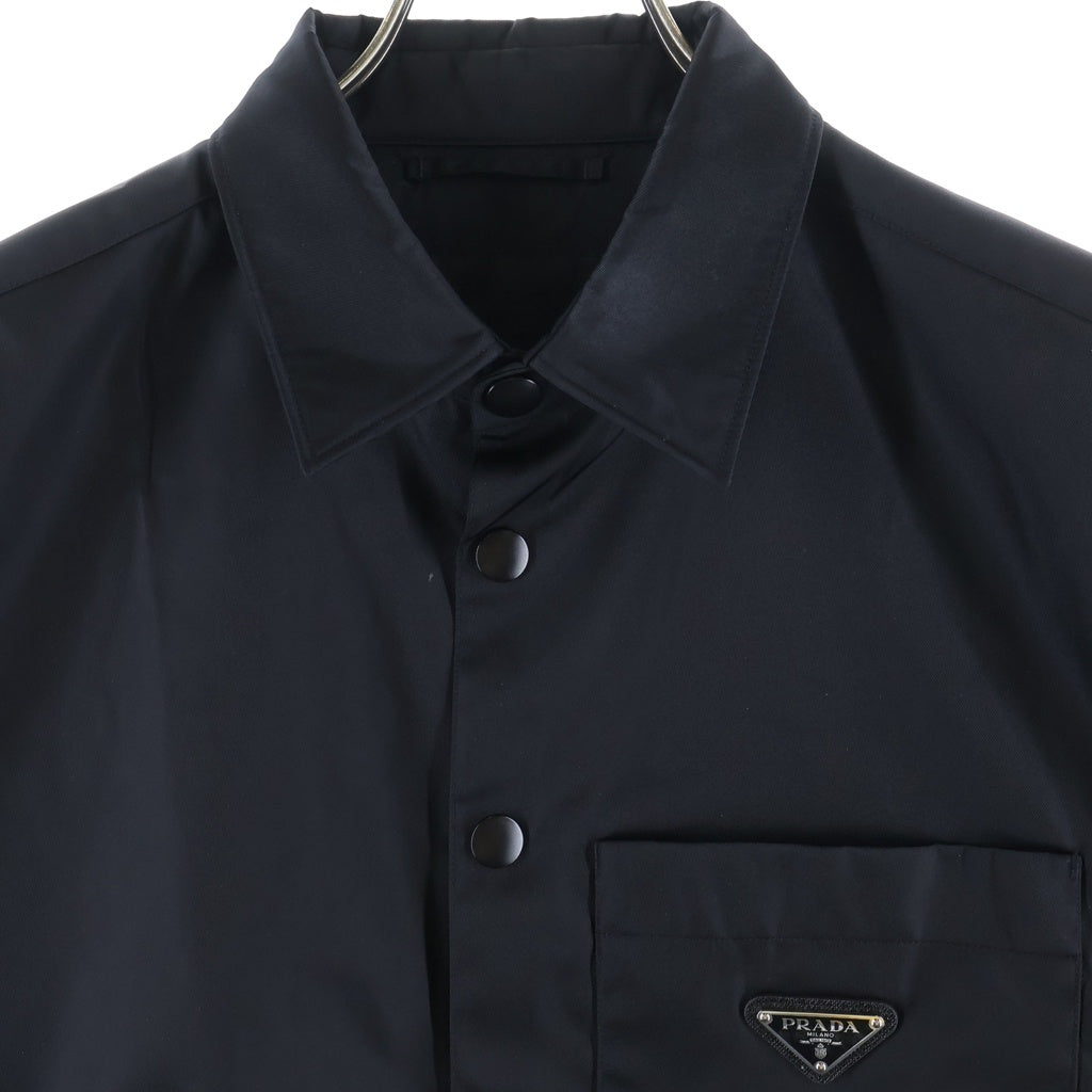 PRADA(プラダ) RE-NYLON リナイロン トライアングルロゴプレート コーチジャケット ブラック SC514 S202 1WQ8