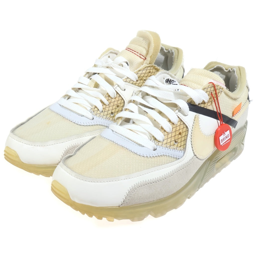 NIKE(ナイキ) ×OFF-WHITE AIR MAX 90 AA7293-100 オフホワイト エアマックス90 ローカットスニーカー ホワイト US8/26cm