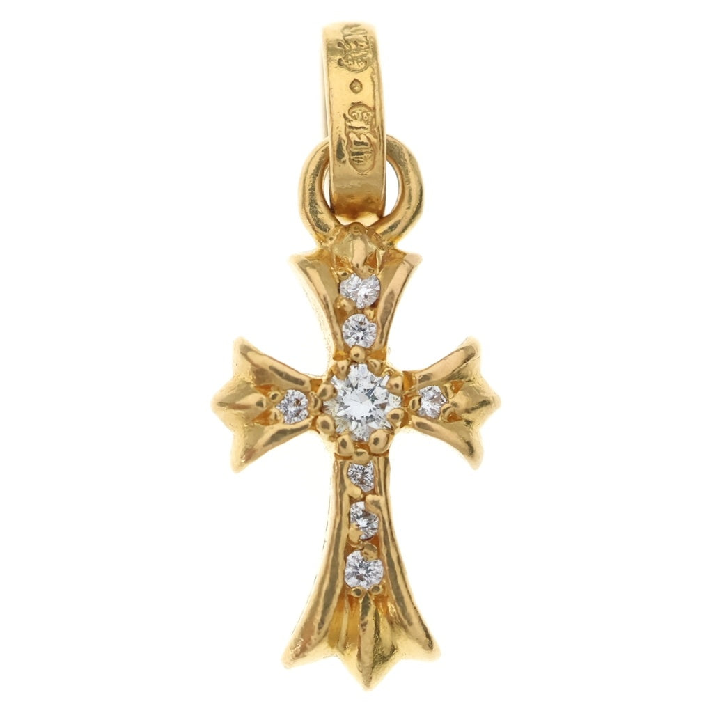 CHROME HEARTS(クロムハーツ) 22K CRS BBYFAT P/DIA ベイビーファットクロス PAVEダイヤ ペンダントトップ ゴールド BCA035