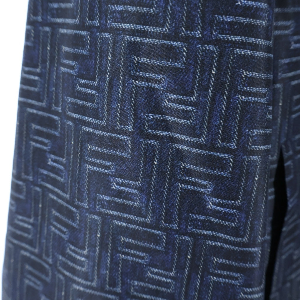 FENDI(フェンディ) Denim-Effect-Ff-Windbreaker ズッカ柄 リバーシブルナイロンジャケット ネイビー FAA615-AV61