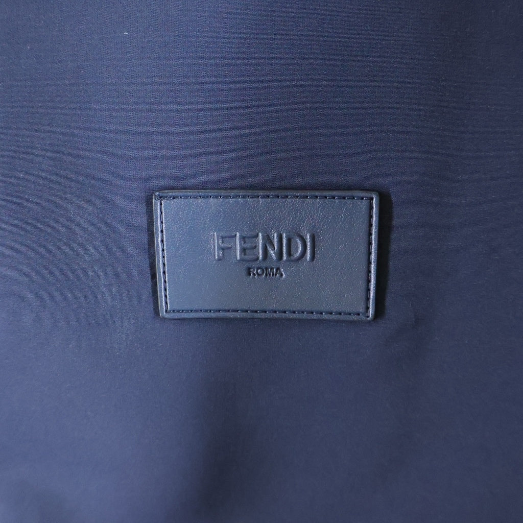 FENDI(フェンディ) Denim-Effect-Ff-Windbreaker ズッカ柄 リバーシブルナイロンジャケット ネイビー FAA615-AV61