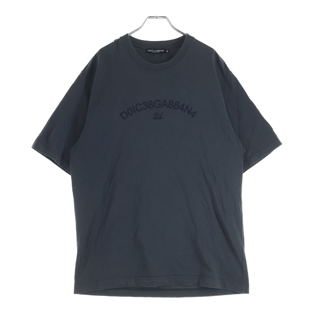 J&ANS DOLCE&GABBANA(ドルチェアンドガッバーナ) フトントロゴ プリント クルーネック 半袖Tシャツ カットソー ネイビー G8PN9T G7M3K