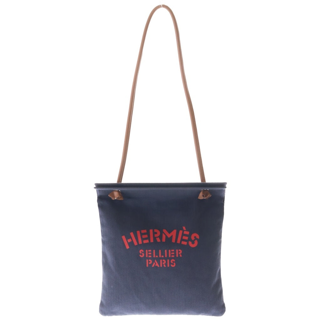 HERMES(エルメス) ALINE MM アリーヌ キャンバスショルダーバッグ ネイビー -
