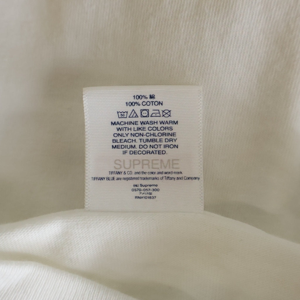 SUPREME(シュプリーム) 21AW ×TIFFANY BOX LOGO TEE ティファニー ボックスロゴ クルーネック半袖Tシャツ カットソー ホワイト -