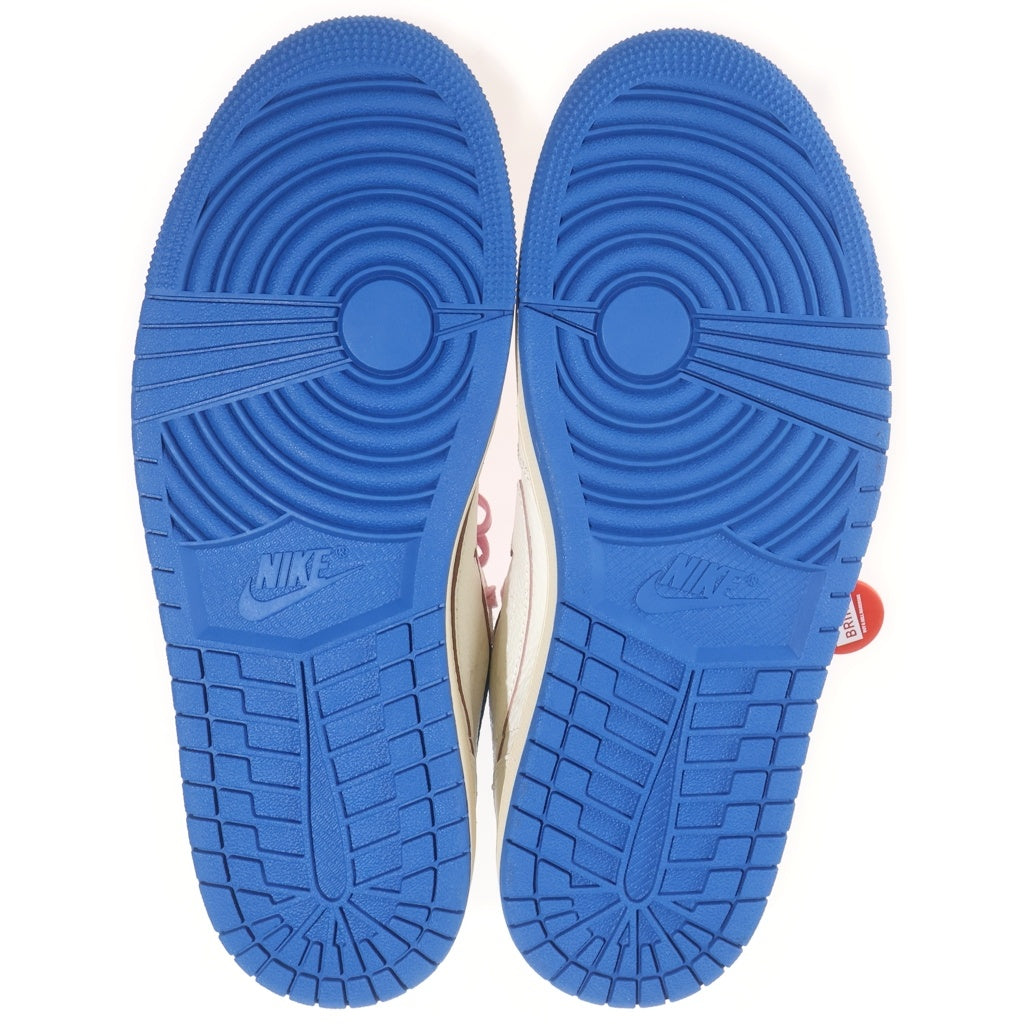 NIKE(ナイキ) AIR JORDAN 1 LOW OG Travis Scott ×トラヴィススコット フラグメント エアジョーダン ローカットスニーカー ホワイト/ブルー US9/27cm DM7866-104