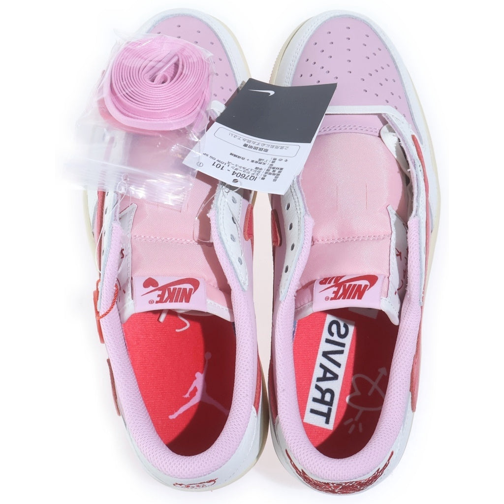 NIKE(ナイキ) ×Travis Scott Air Jordan 1 Retro Low Sail Tropical Pink エアジョーダン1 レトロ OG セイル トロピカルピンク ローカットスニーカー US8.5/26.5cm IQ7604-101