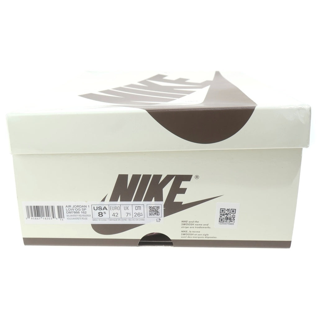 NIKE(ナイキ) ×TRAVIS SCOTT AIR JORDAN1 LOW OG SP REVERSE MOCHA トラヴィススコット エアジョーダン1 リバースモカ ローカットスニーカー US8.5/26.5cm DM7866-162