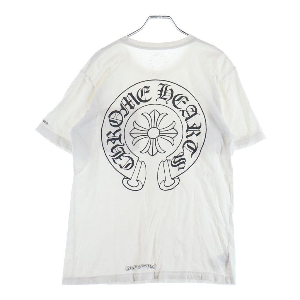 CHROME HEARTS(クロムハーツ) HORSESHOE S/S TEE ホースシュープリント ポケット半袖Tシャツ カットソー ホワイト -