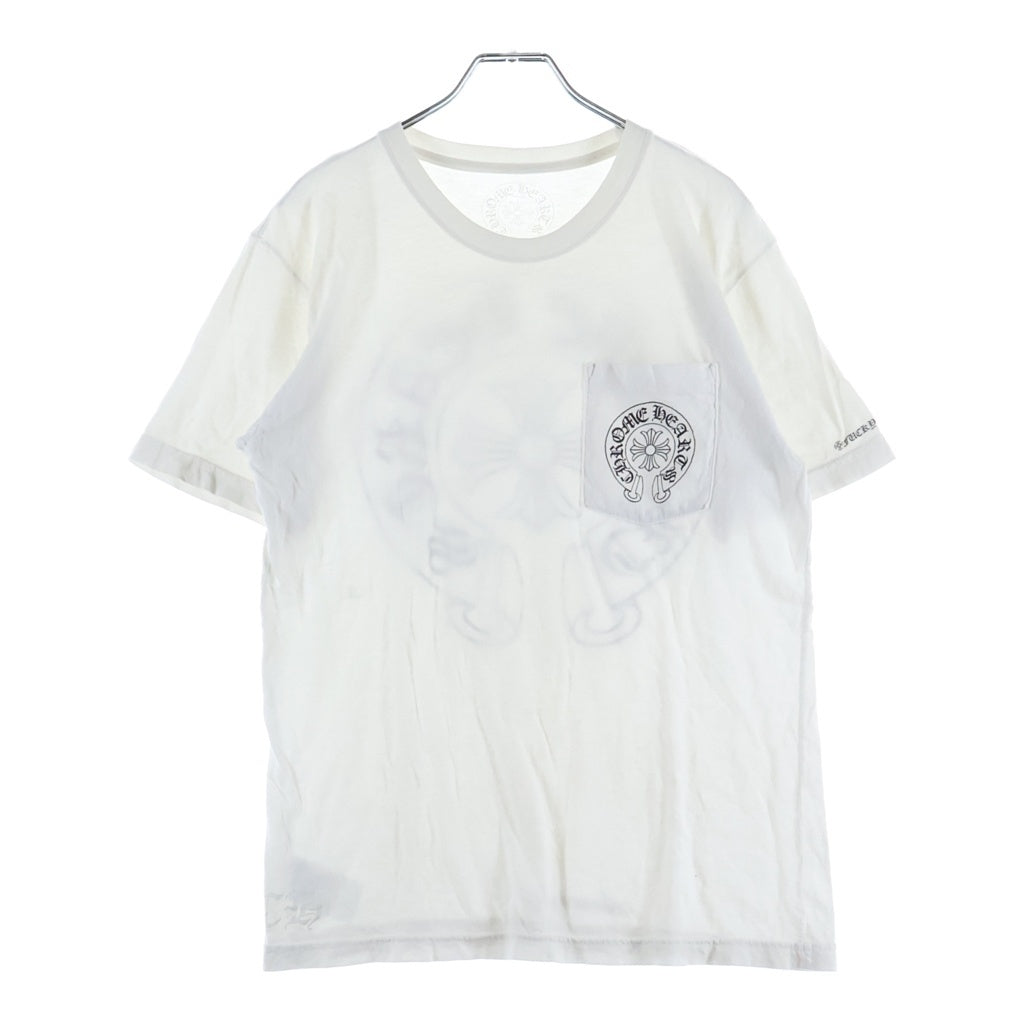 CHROME HEARTS(クロムハーツ) HORSESHOE S/S TEE ホースシュープリント ポケット半袖Tシャツ カットソー ホワイト -