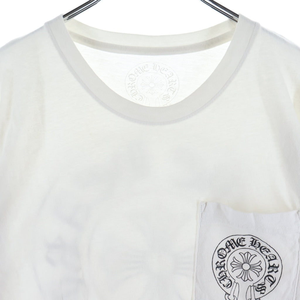 CHROME HEARTS(クロムハーツ) HORSESHOE S/S TEE ホースシュープリント ポケット半袖Tシャツ カットソー ホワイト -