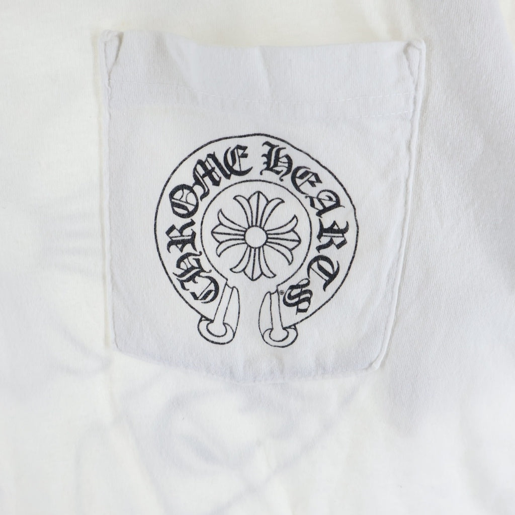 CHROME HEARTS(クロムハーツ) HORSESHOE S/S TEE ホースシュープリント ポケット半袖Tシャツ カットソー ホワイト -