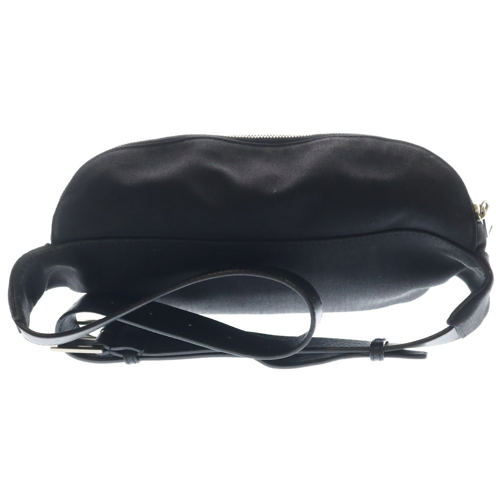 SAINT LAURENT PARIS(サンローランパリ) Canvas Classic Crossbody Belt Bag YSL メタルロゴkキャンバスボディバッグ ウエストバッグ ブラック PLB590076・0320