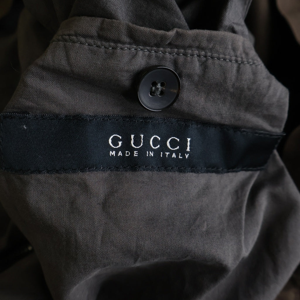 GUCCI(グッチ) ジップフライ ブルゾン ハリントン ジャケット ブラウン -
