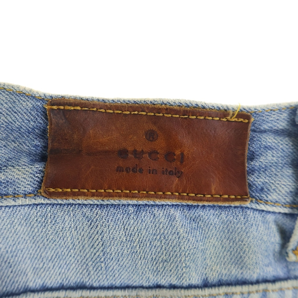 GUCCI(グッチ) ダメージ加工 オーガニック デニムパンツ インディゴ -