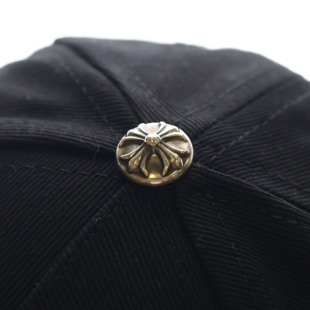 CHROME HEARTS(クロムハーツ) TRUCKER CAP デニムトラッカー ヴァインダガー刺繍 クロスボール付き デニム トラッカーキャップ 帽子 ブラック