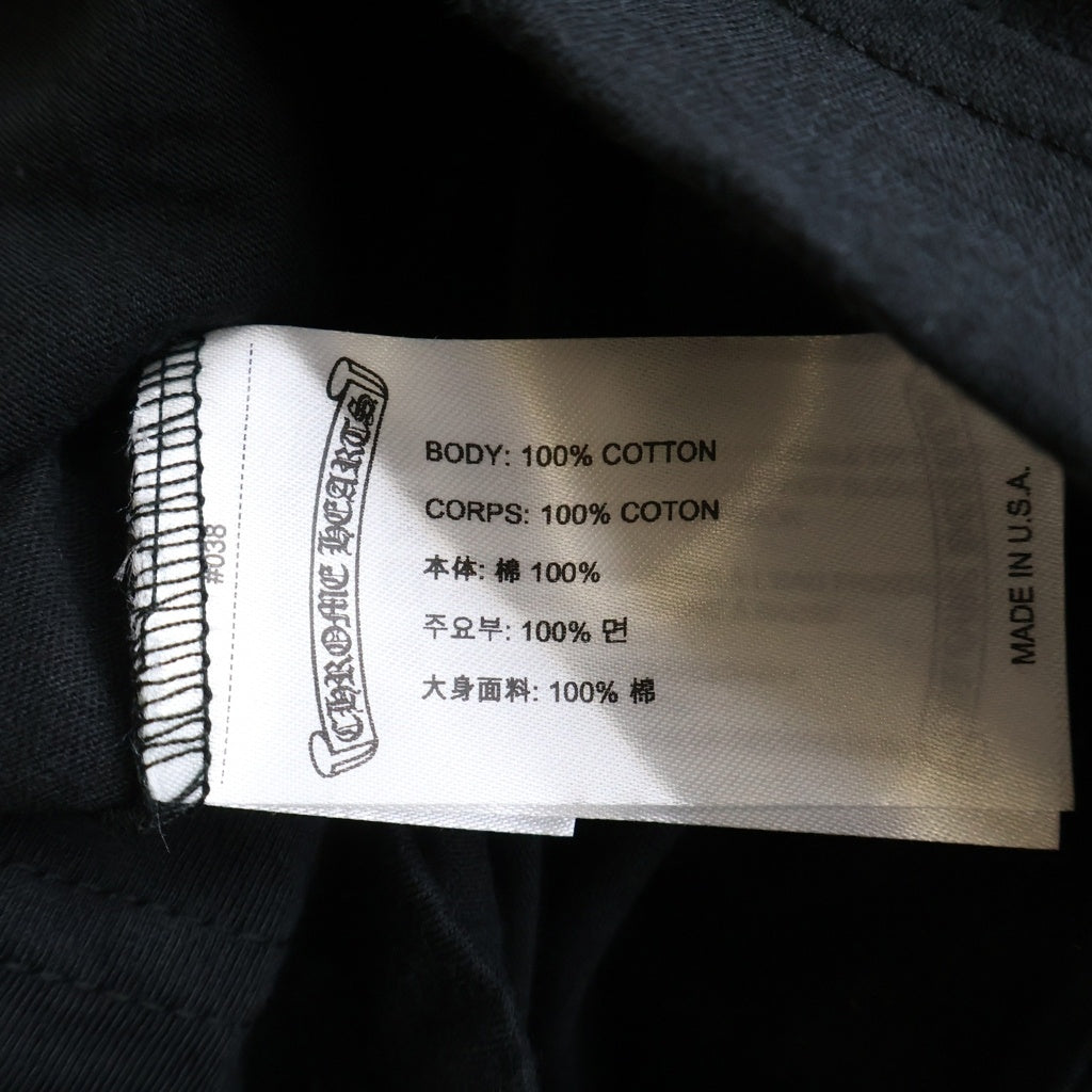 CHROME HEARTS(クロムハーツ) CH S/S NECK LOGO ネックロゴプリント 半袖Tシャツ ブラック