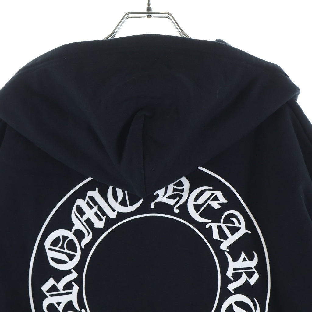 CHROME HEARTS(クロムハーツ) SWTSHRT HD ZIP 袖フローラルバックホースシュープリントジップパーカー