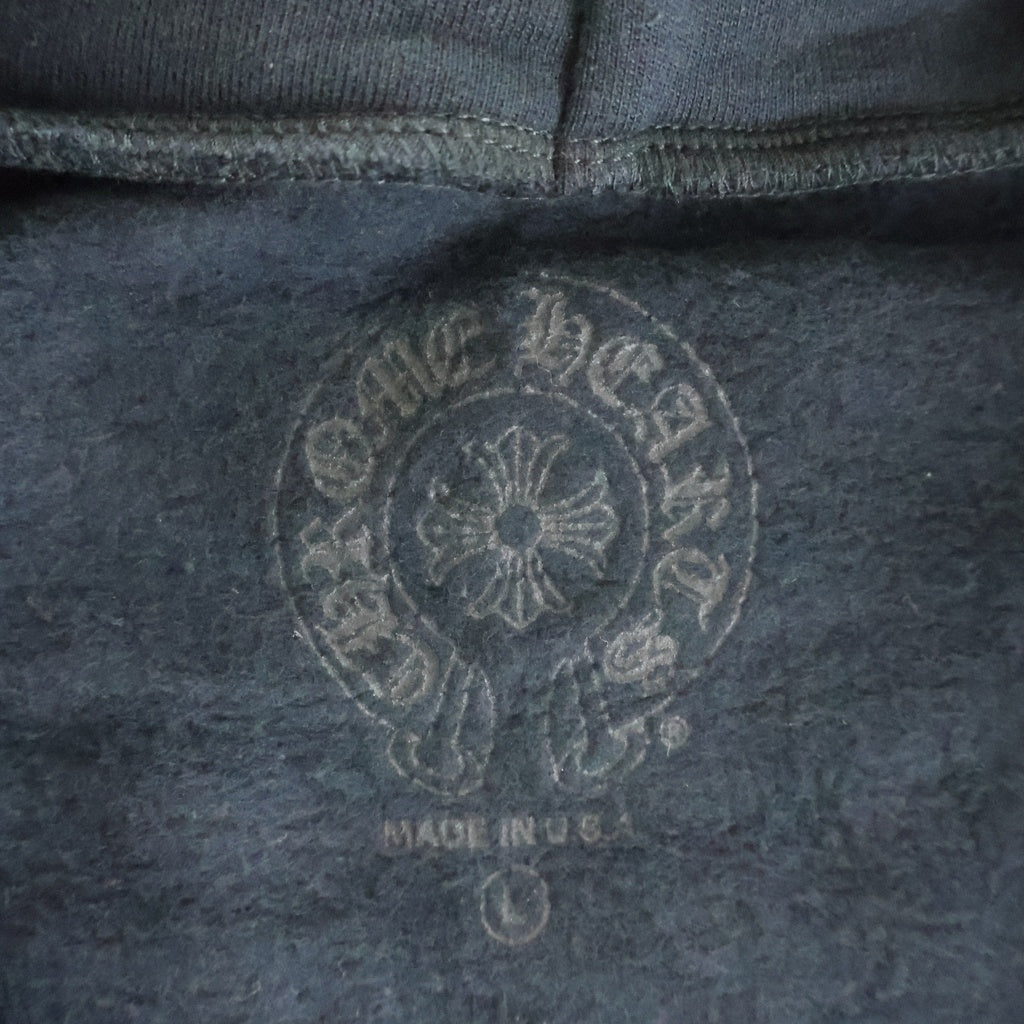 CHROME HEARTS(クロムハーツ) SWTSHRT HD ZIP 袖フローラルバックホースシュープリントジップパーカー