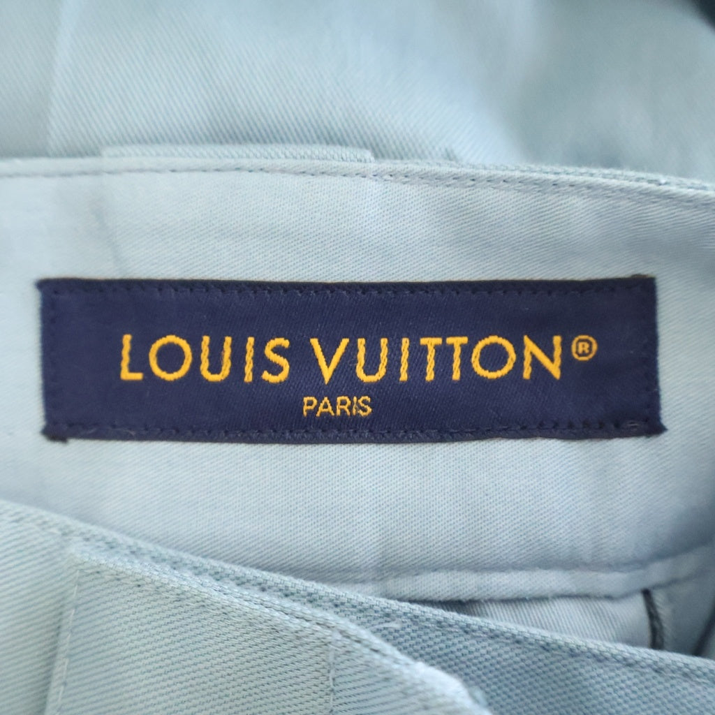 LOUIS VUITTON(ルイヴィトン) 23SS Cotton Cargo Pants コットン LVロゴ カーゴ チノ パンツ ブルー RM231 V64 HOP81W