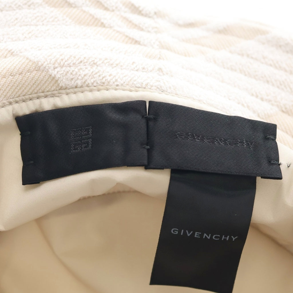 GIVENCHY(ジバンシィ) パイル コットン ストライプ バケットハット ベージュ レディース