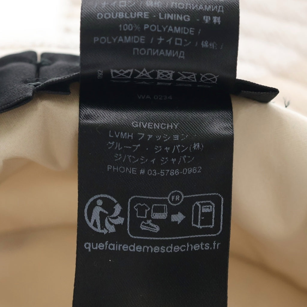 GIVENCHY(ジバンシィ) パイル コットン ストライプ バケットハット ベージュ レディース