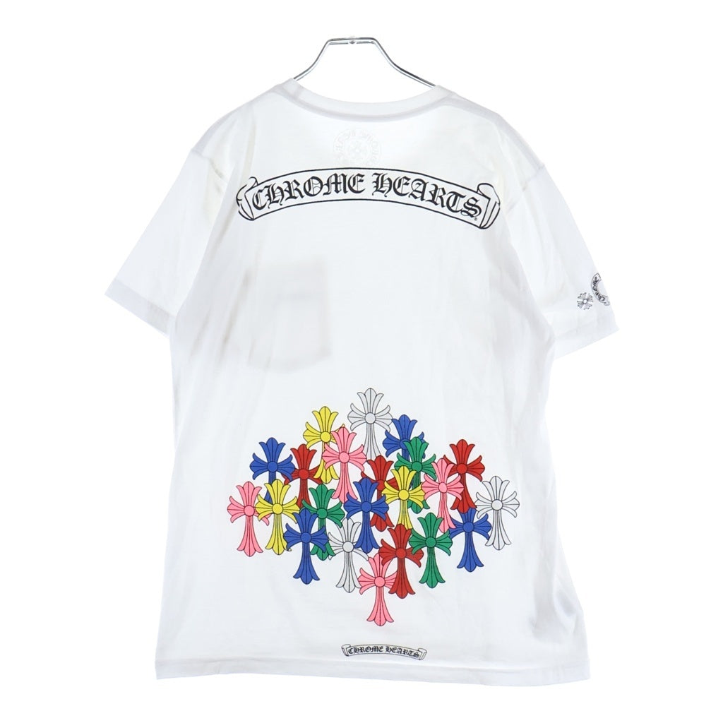 CHROME HEARTS(クロムハーツ) MLTCOL CEM CRS TEE マルチセメタリークロスプリント クルーネック半袖Tシャツ ショートスリーブカットソー ホワイト -