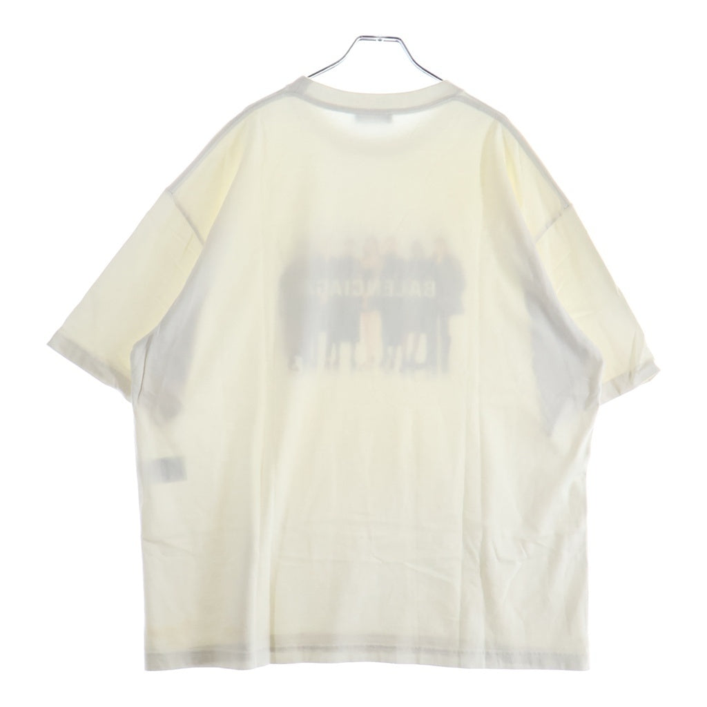 BALENCIAGA(バレンシアガ) 20SS リアルバレンシアガ フロントプリント クルーネック半袖カットソーTシャツ ホワイト 612966 TIV47