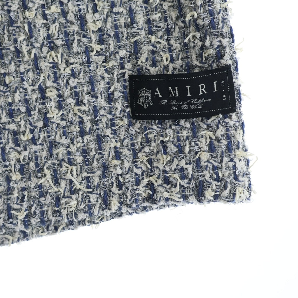 AMIRI(アミリ) Boucle Tweed Skater Short ツイードショーツ ハーフパンツ ブルー/ホワイト -