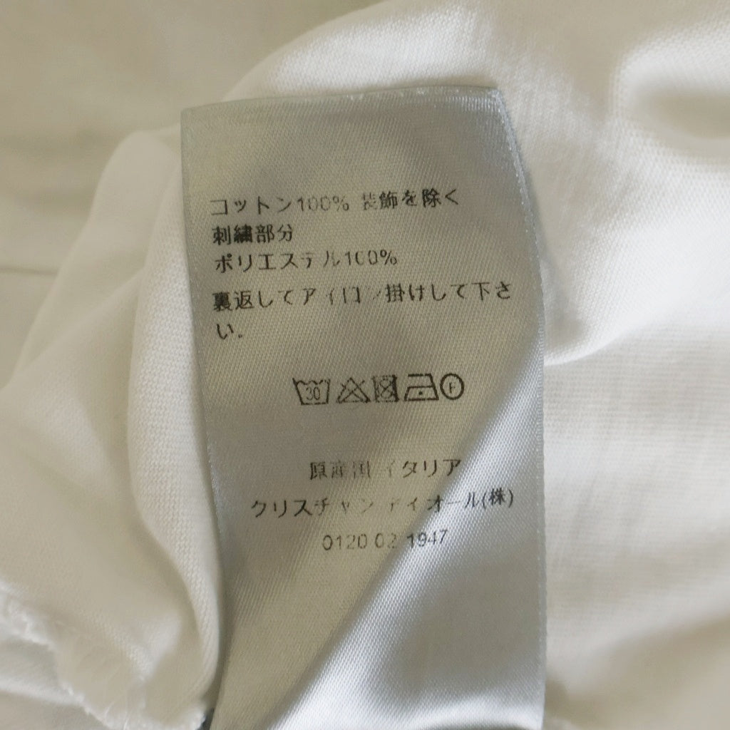 DIOR(ディオール) 23AW Logo Embroidered Tee ロゴ刺繍 クルーネック半袖Tシャツ カットソー ホワイト 393J696E0847