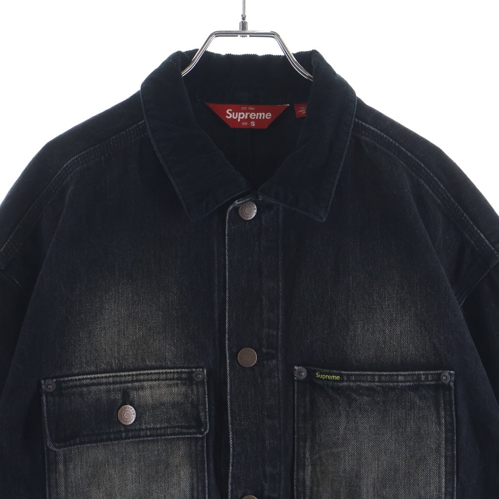 SUPREME(シュプリーム) 25AW Distressed Selvedge Trucker Jacket Washed Black ディストレスト セルビッジ トラッカーデニムジャケット ブラック -