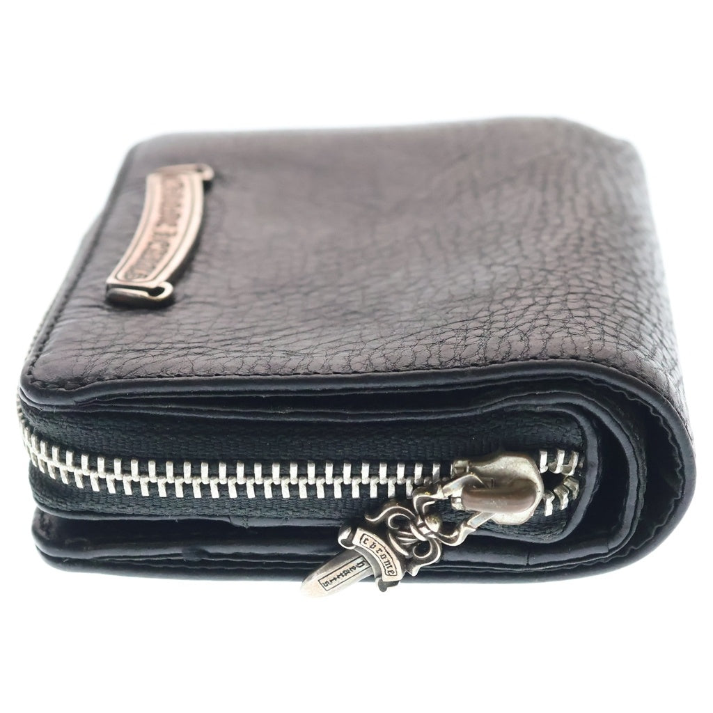 CHROME HEARTS(クロムハーツ) SQ ZIP BILL スクエアジップビル レザーウォレット 財布 ブラック -