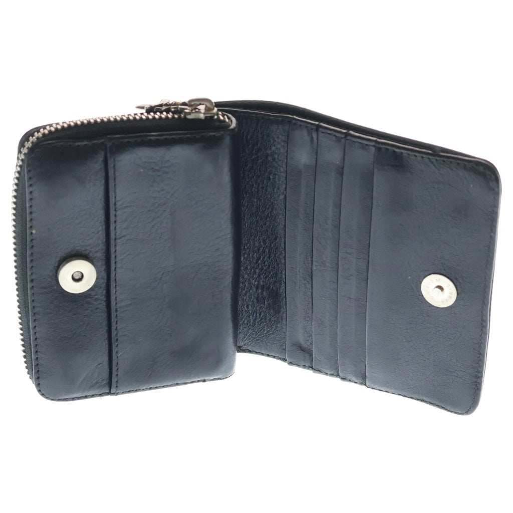 CHROME HEARTS(クロムハーツ) SQ ZIP BILL スクエアジップビル レザーウォレット 財布 ブラック -