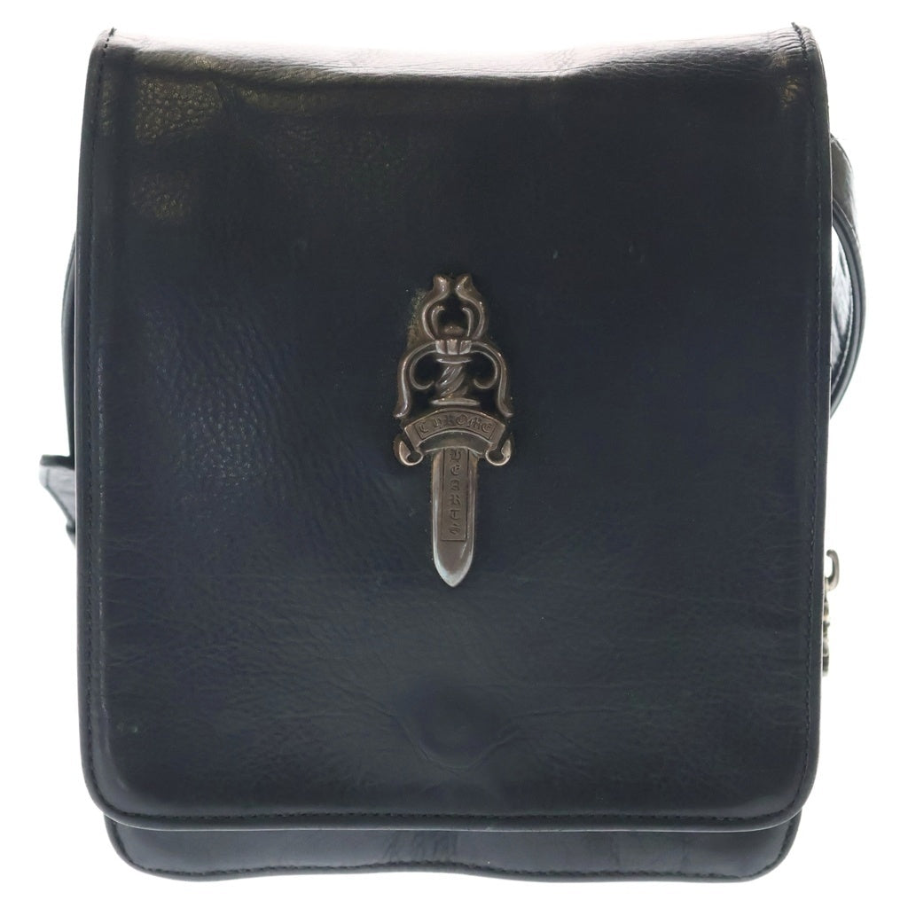 CHROME HEARTS(クロムハーツ) MILO ラージダガー メールショルダーバッグ レザーバッグ ブラック -