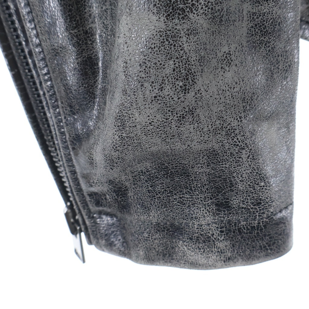 DIESEL(ディーゼル) L-EON-CJCM ダブルライダース レザージャケット グレー A22844