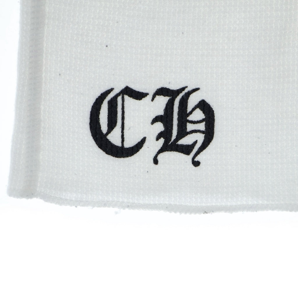 CHROME HEARTS(クロムハーツ) ホースシュープリント CHプラス サーマル長袖Tシャツ カットソー クルーネックTシャツ ホワイト