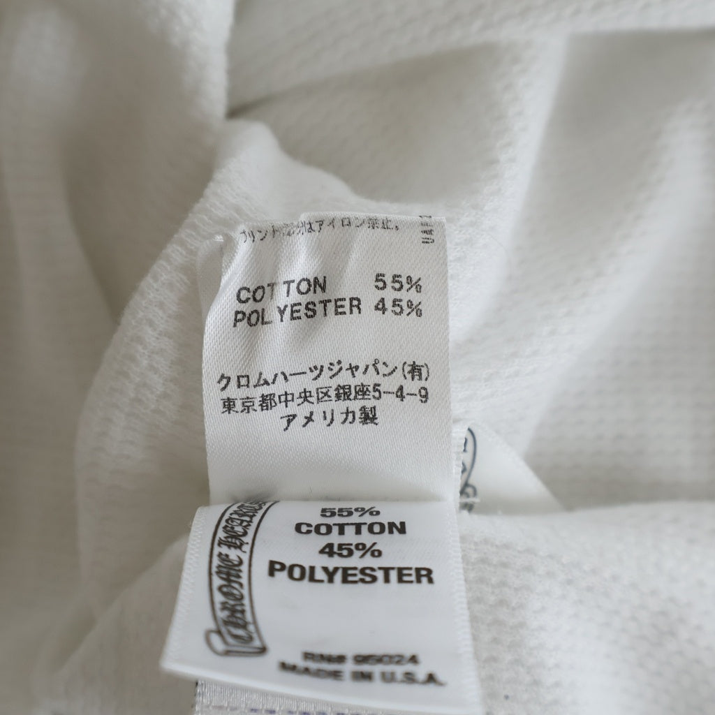 CHROME HEARTS(クロムハーツ) ホースシュープリント CHプラス サーマル長袖Tシャツ カットソー クルーネックTシャツ ホワイト