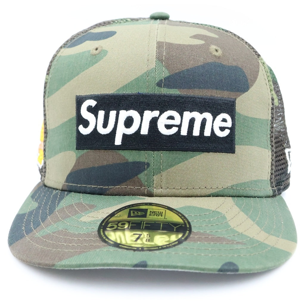 SUPREME(シュプリーム) 24SS×New Era Box Logo Mesh Back Woodland Camo ニューエラ ボックスロゴ メッシュベースボールキャップ ウッドランドカモ グリーン