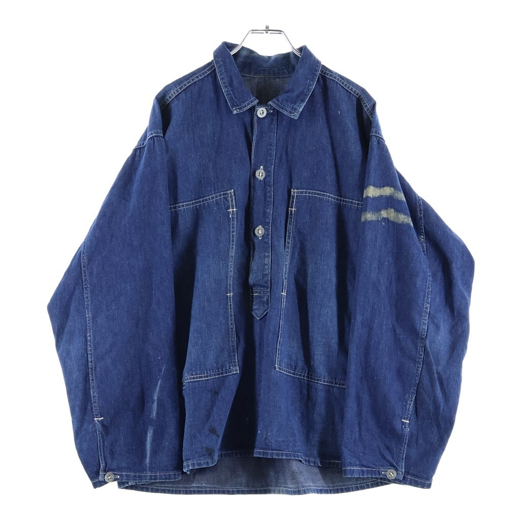 NO BRAND(ノーブランド) 30s～40s VINTAGE US ARMY M-35 Denim Pullover Jacket ヴィンテージ ユーエスアーミー ミリタリー デニムプルオーバージャケット インディゴ