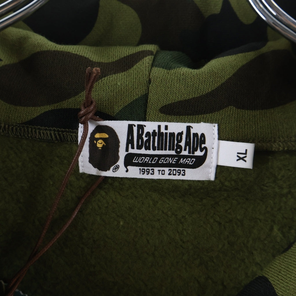 A BATHING APE(アベイシングエイプ) CAMO SHARK FULL ZIP HOODIE 1ST カモ シャーク フル ジップアップフーディー グリーン 0ZXSWM012151R
