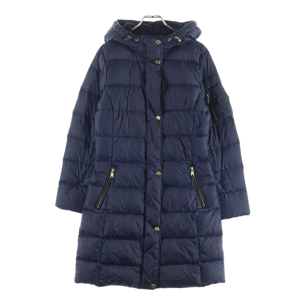 LAUREN RALPH LAUREN(ローレンラルフローレン) ダウンジャケット ダウンコート 裏地ベルト柄 レディース ブラック