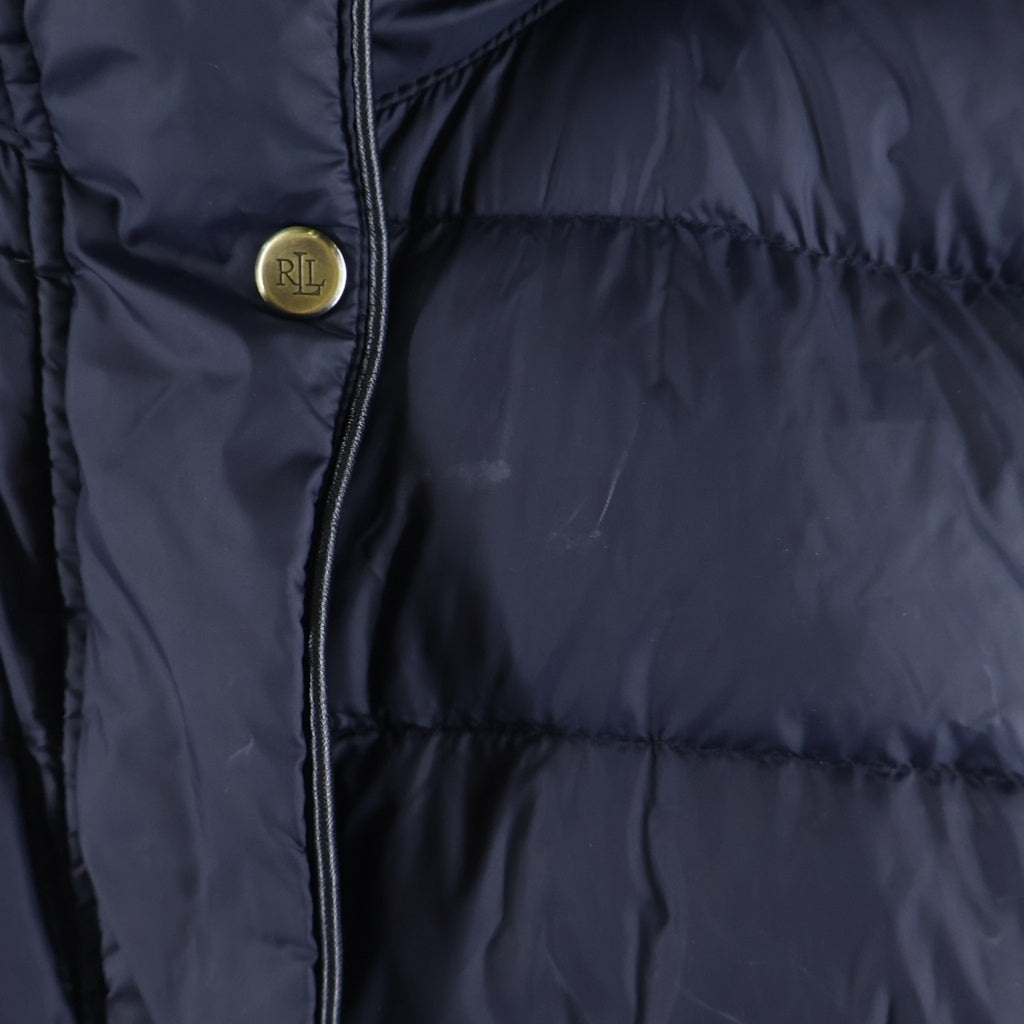 LAUREN RALPH LAUREN(ローレンラルフローレン) ダウンジャケット ダウンコート 裏地ベルト柄 レディース ブラック