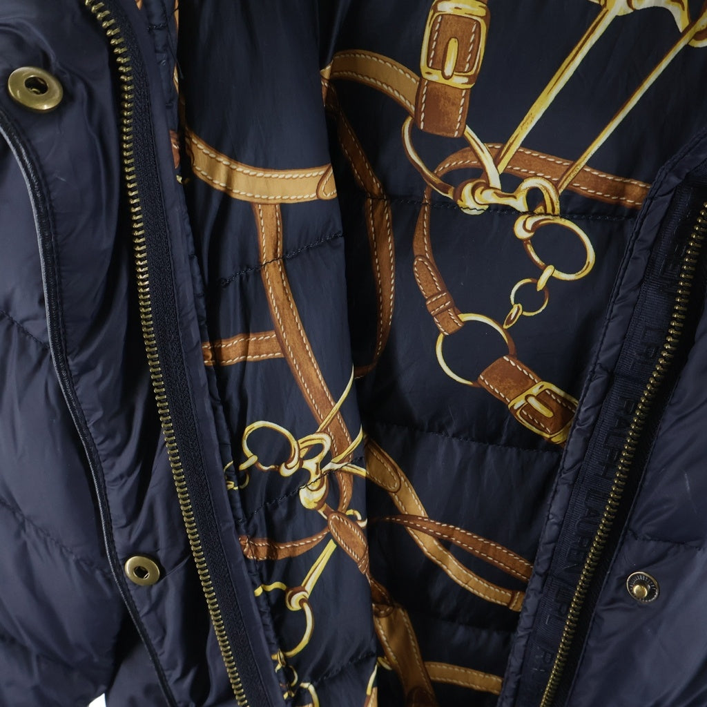 LAUREN RALPH LAUREN(ローレンラルフローレン) ダウンジャケット ダウンコート 裏地ベルト柄 レディース ブラック