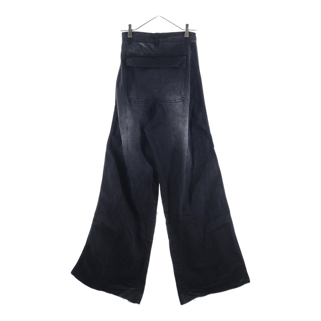 YORI SPORT(ヨリ スポーツ) 5stripe Denim ストライプデニムパンツ ダメージ加工 ブラック