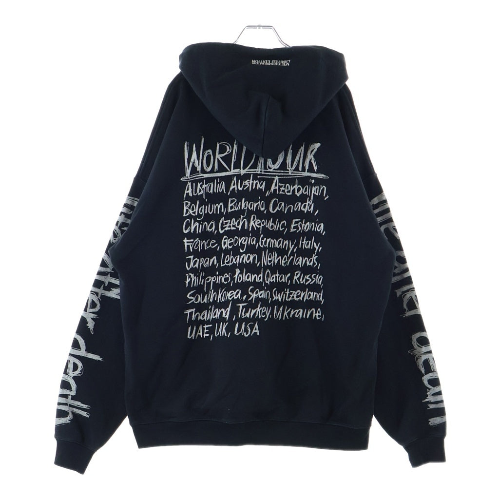 VETEMENTS(ヴェトモン) 21AW LIMITED EDITION WORLD TOUR LOGO HOODIE リミテッドエディション ワールドツアーフーディー パーカー ブラック UE52TR470S